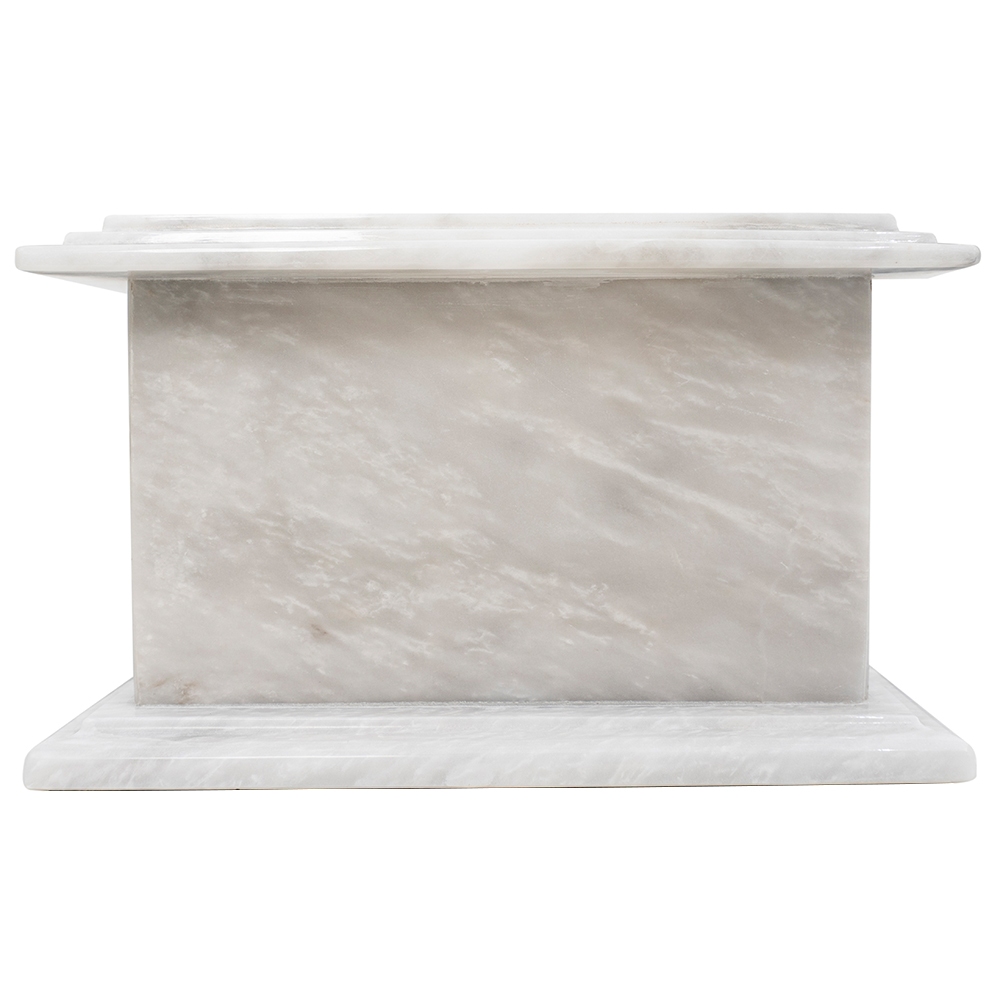Ziarat White Marble Memorial Urn – Rectangular Design