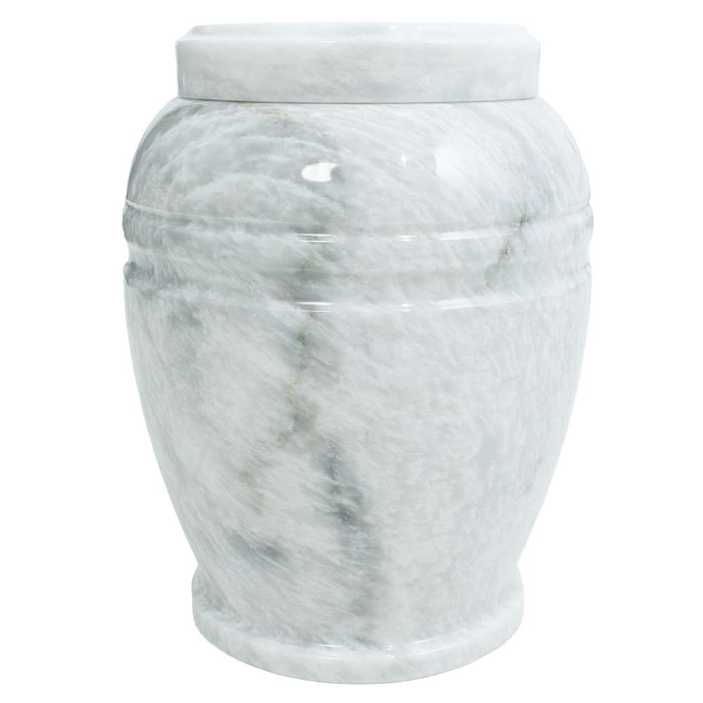 Ziarat White Marble Urn – Classic Memorial Vase